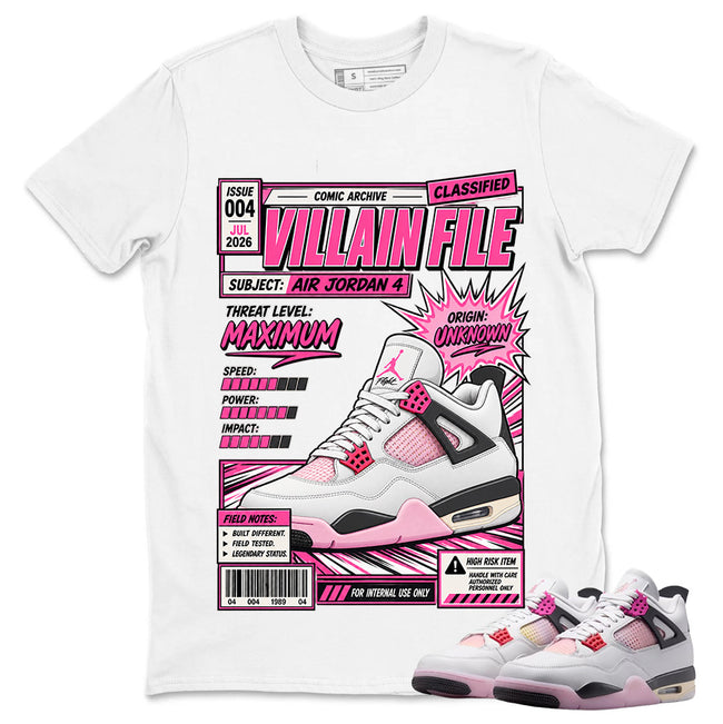 Villain File Shirt To Match Air Jordan 4 Comic Unisex Cotton Graphic Tee Hover Image