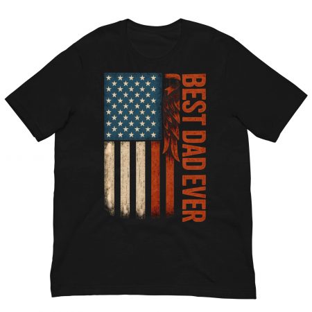 Best Dad Ever America Flag Father's Day Shirt