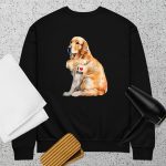 I Love Dad – Patriotic Golden Retriever-04