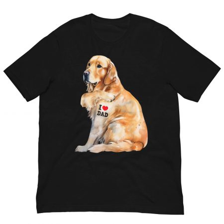 I Love Dad - Patriotic Golden Retriever Shirt