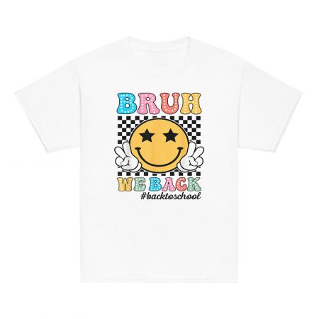 "Bruh We Back Teachers" Retro Back To School Shirt