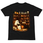 Retro Ghost Reading Books Halloween Sweatshirt – Librarian Teacher Boo School Gift Shirt