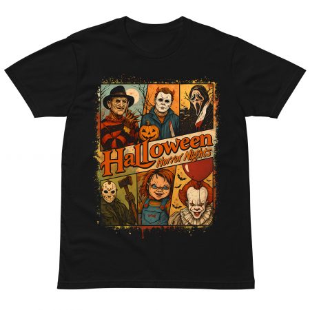 Retro Horror Characters Halloween Shirt To Matching Halloween Horror Nights 2025